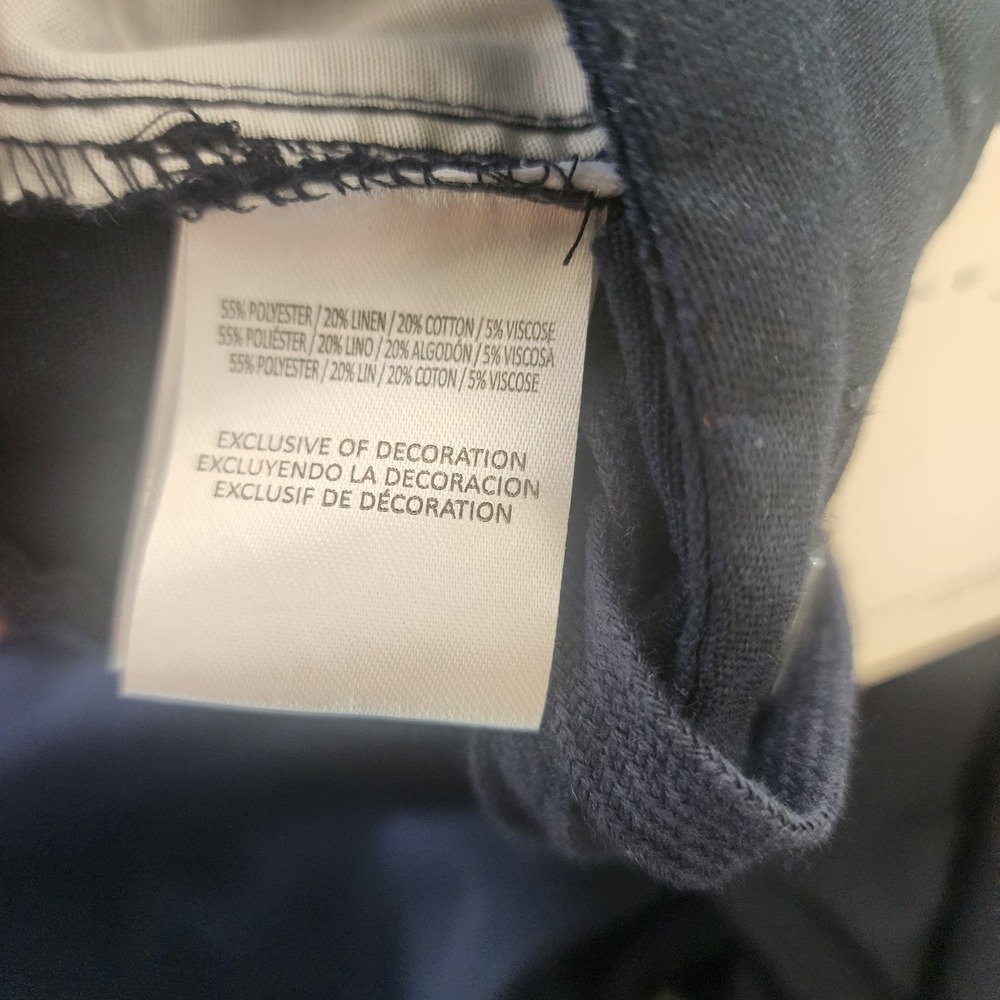 IKE BEHAR New York Pants Mens L Linen Blend Drawstring Regular‎ Fit Blue $115 - Picture 6 of 12